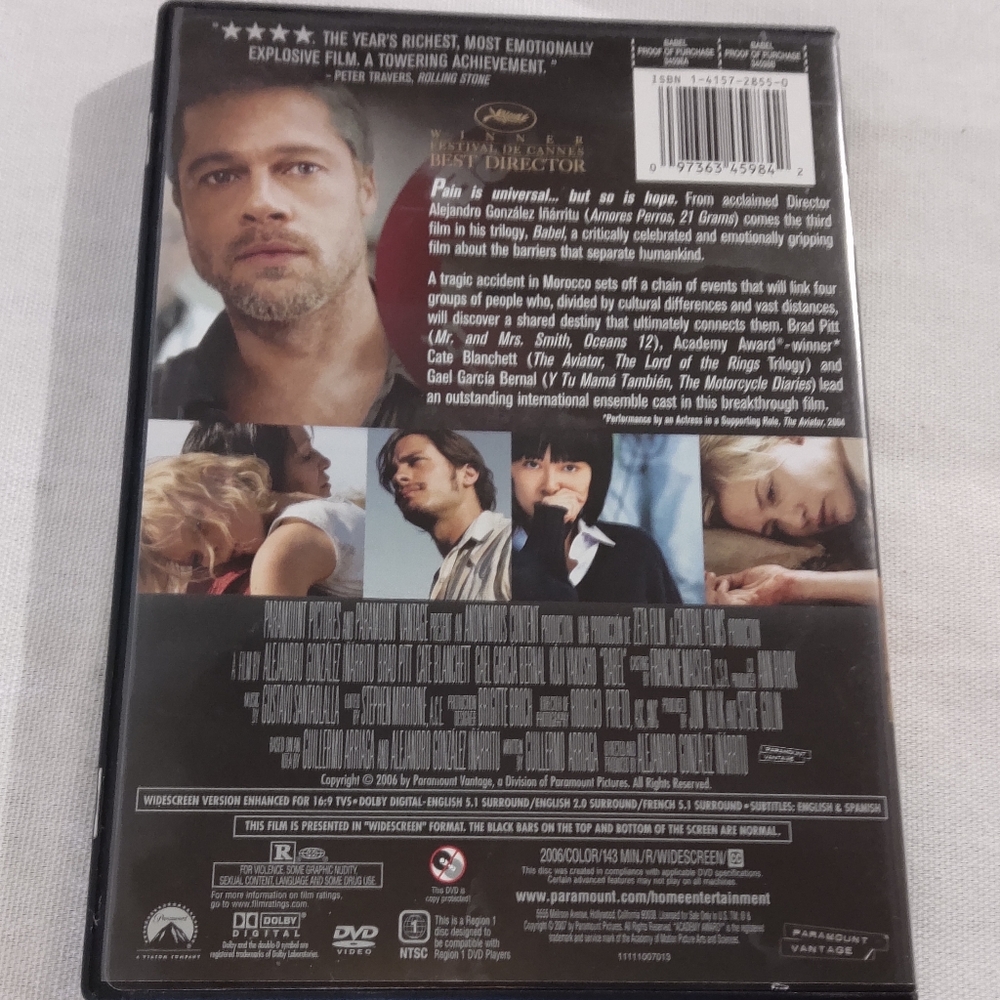 BABEL Paramount Pictures Rated R - Picture 2 of 3